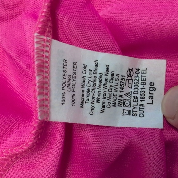 Lee Lee's Forest NYC Boutique Pink Floral Shift Dress with Cap Sleeves NWT Large - Picture 7 of 8